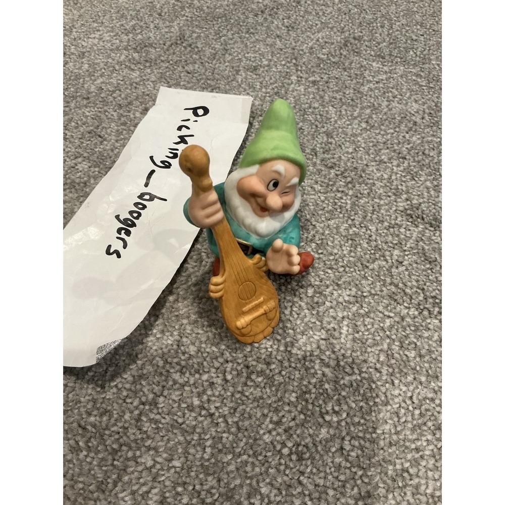 VTG Disney Snow White and the Seven Dwarves Happy 3" Ceramic Figurine